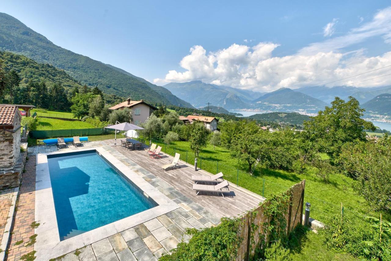 Chalet Con Piscina E Vista Panoramica Colico Kültér fotó